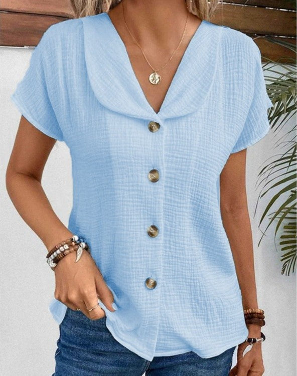 Anthousa™ | Col montant boutonné