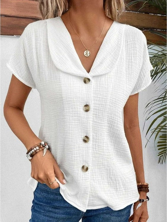 Anthousa™ | Col montant boutonné