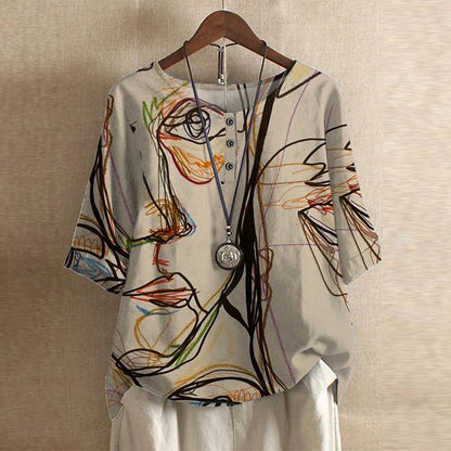 Dakota™ | Blouse rétro imprimée
