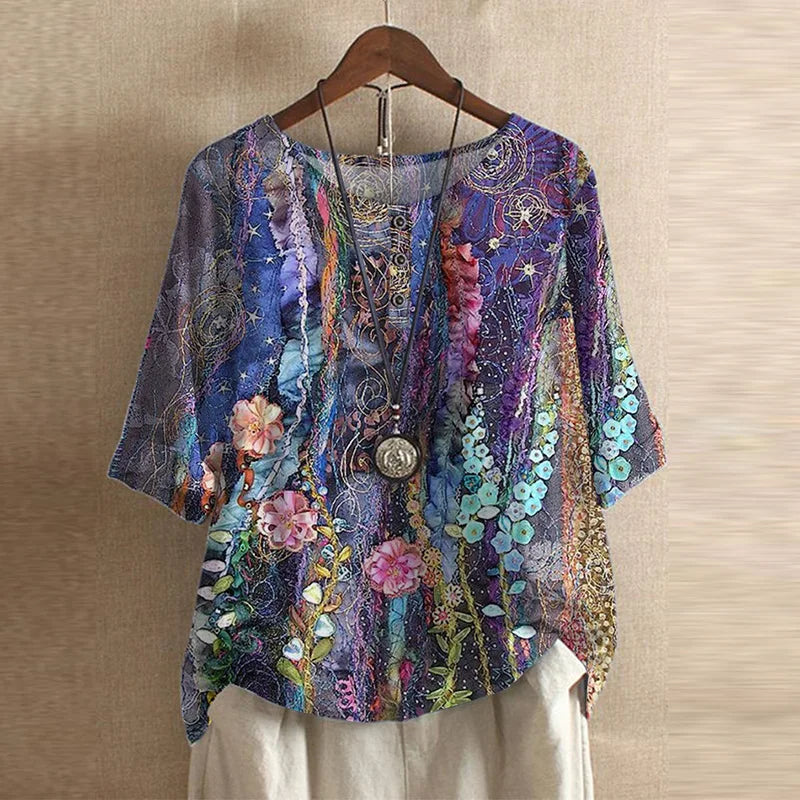 Dakota™ | Blouse rétro imprimée