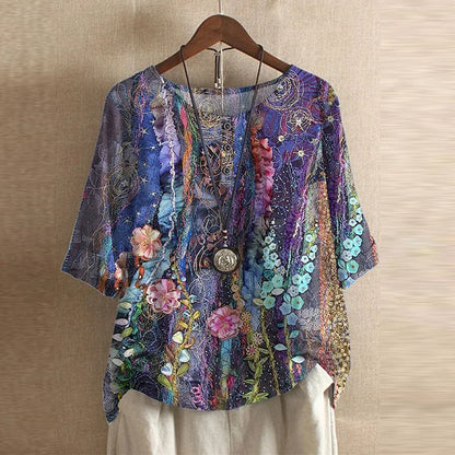 Dakota™ | Blouse rétro imprimée