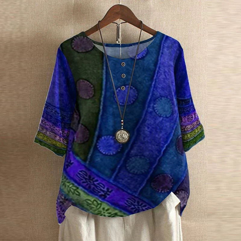 Dakota™ | Blouse rétro imprimée