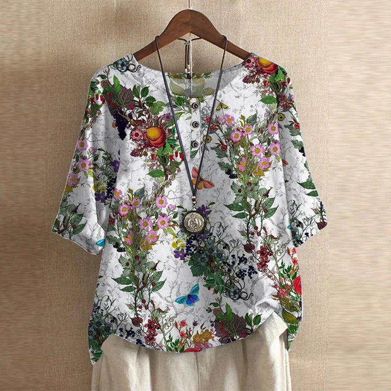Dakota™ | Blouse rétro imprimée