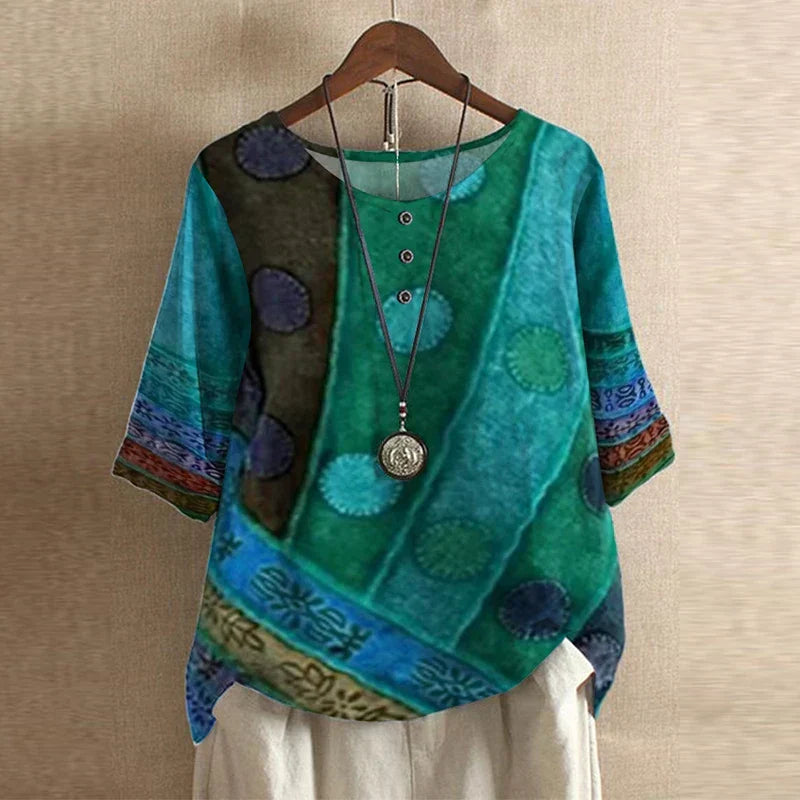 Dakota™ | Blouse rétro imprimée