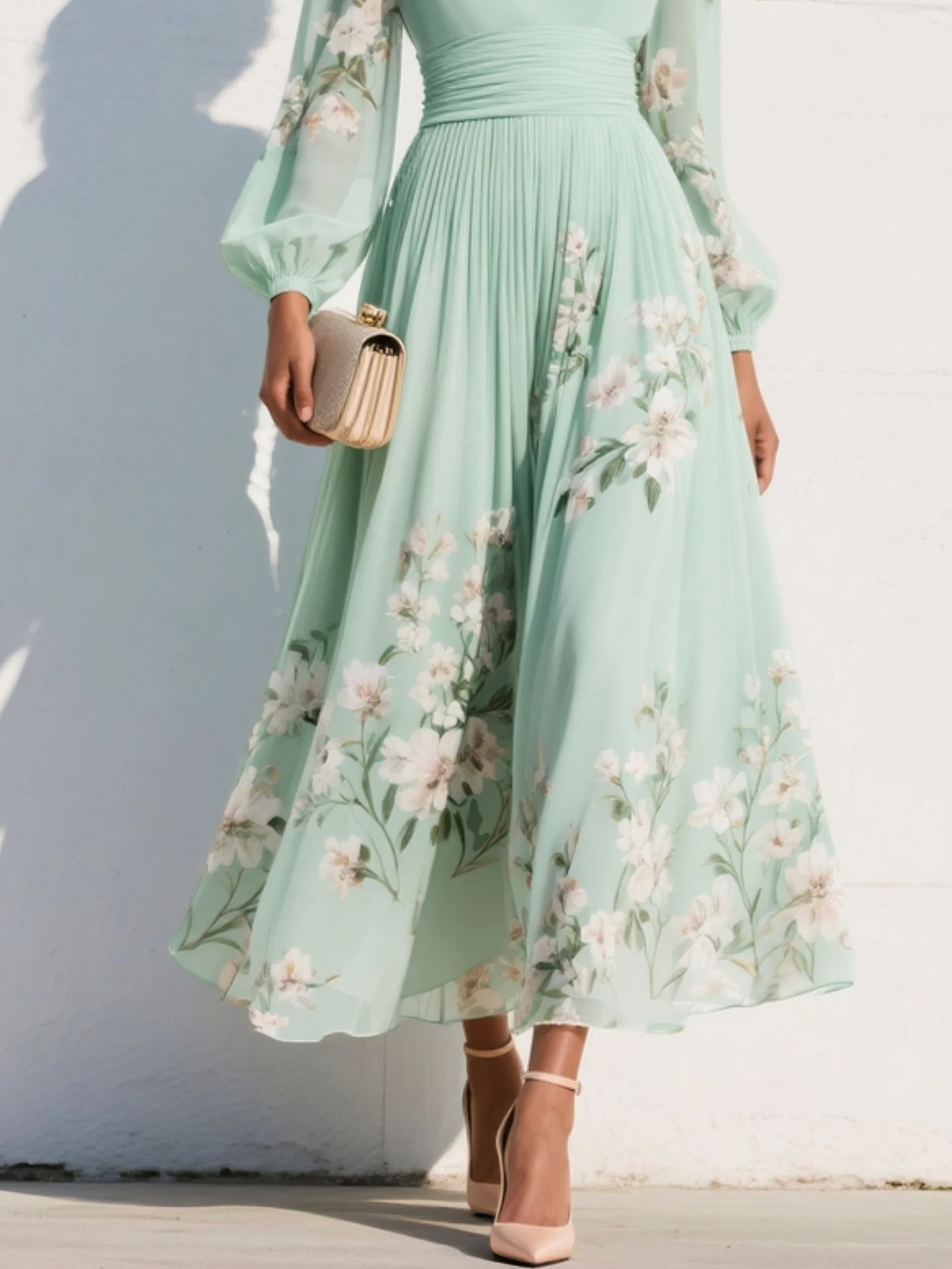 Sakura™ | Robe longue plissée