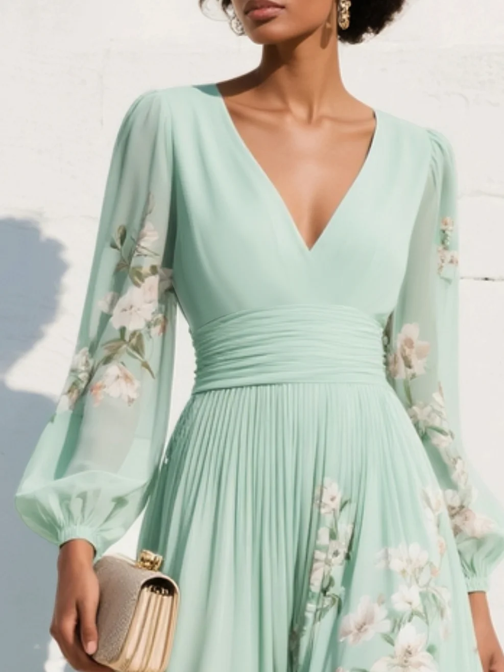 Sakura™ | Robe longue plissée