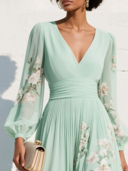 Sakura™ | Robe longue plissée