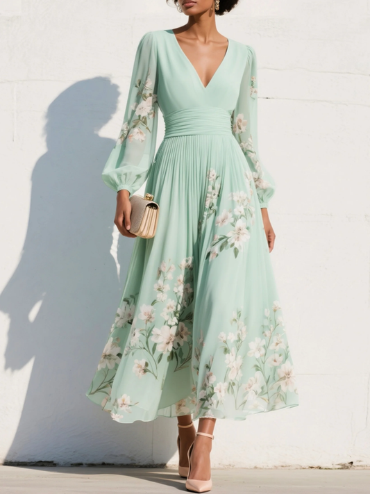 Sakura™ | Robe longue plissée