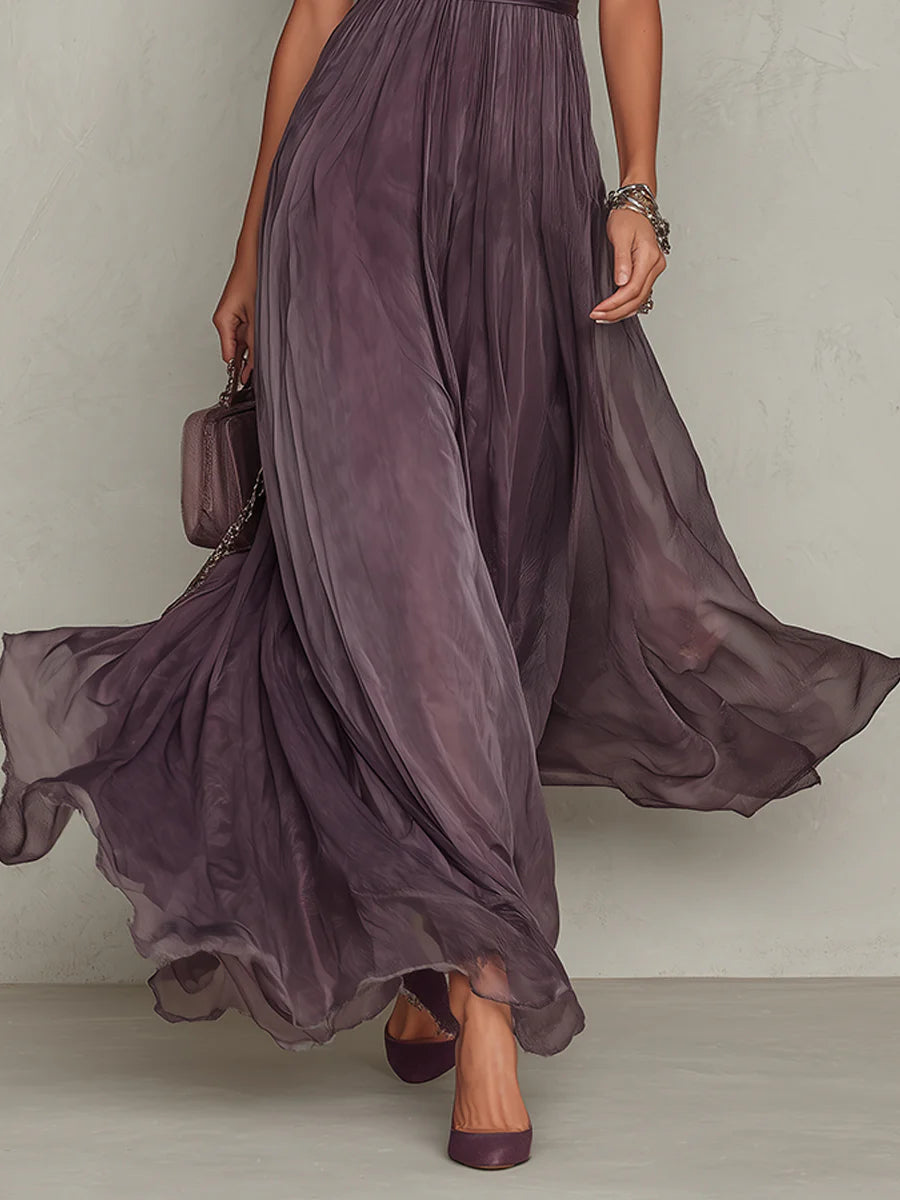 Flavia™ | Robe longue en mousseline