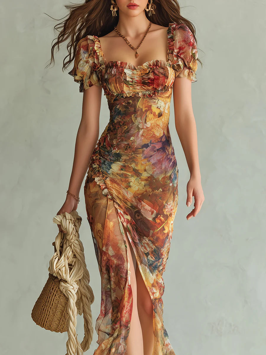 Viola™ | Robe longue en mousseline