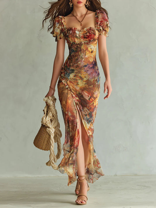 Viola™ | Robe longue en mousseline