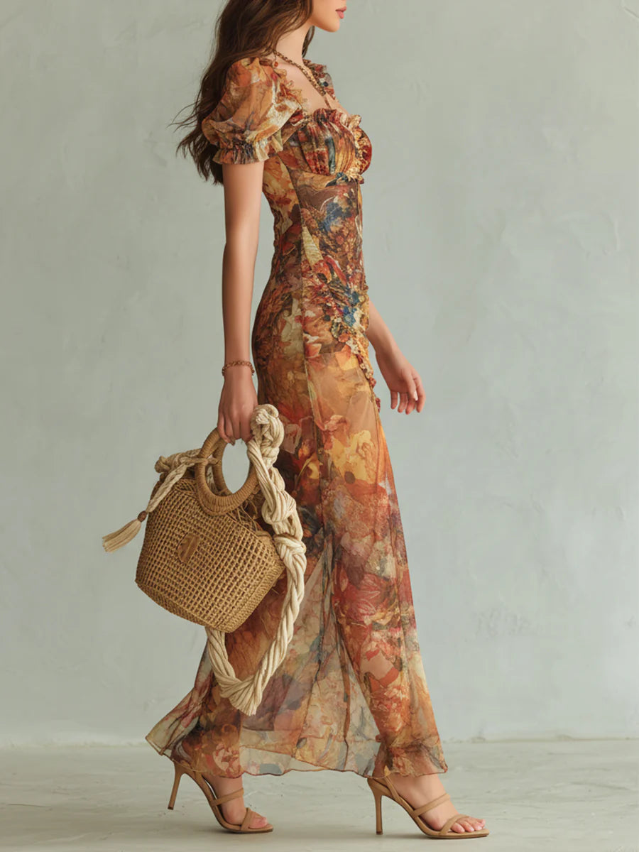 Viola™ | Robe longue en mousseline