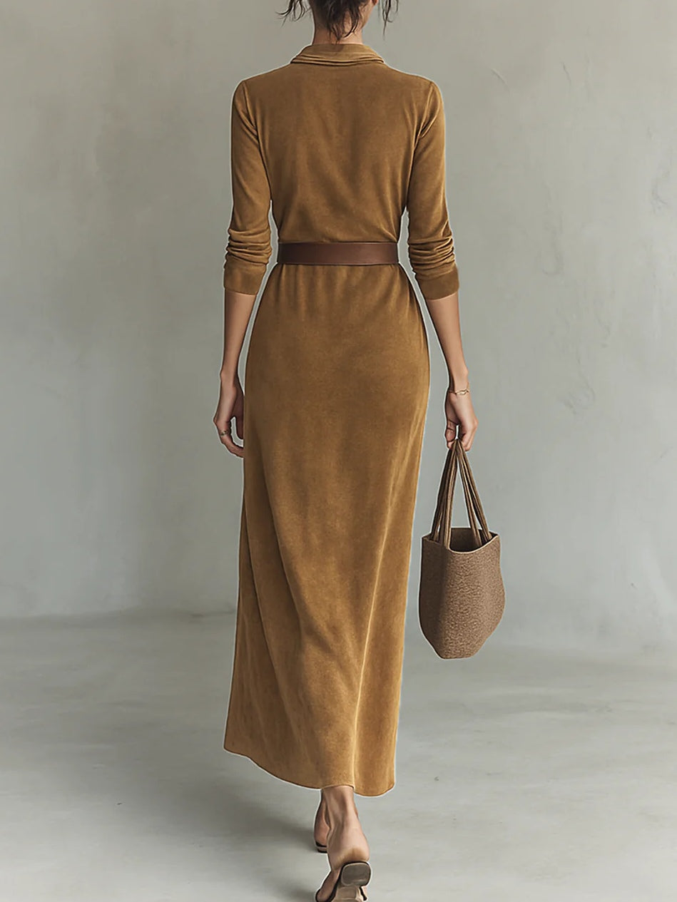Azaria™ | Robe longue en daim