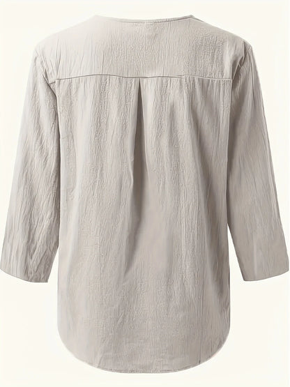 Solénya™ | Blouse Coton-Lin