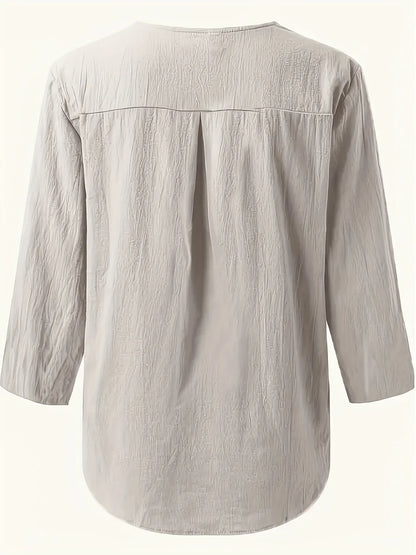 Solénya™ | Blouse Coton-Lin