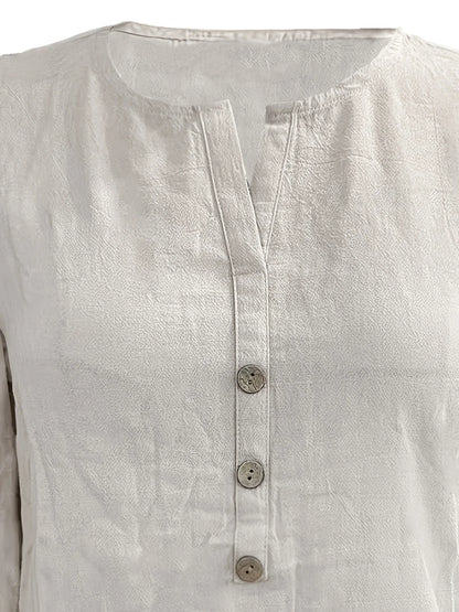 Solénya™ | Blouse Coton-Lin