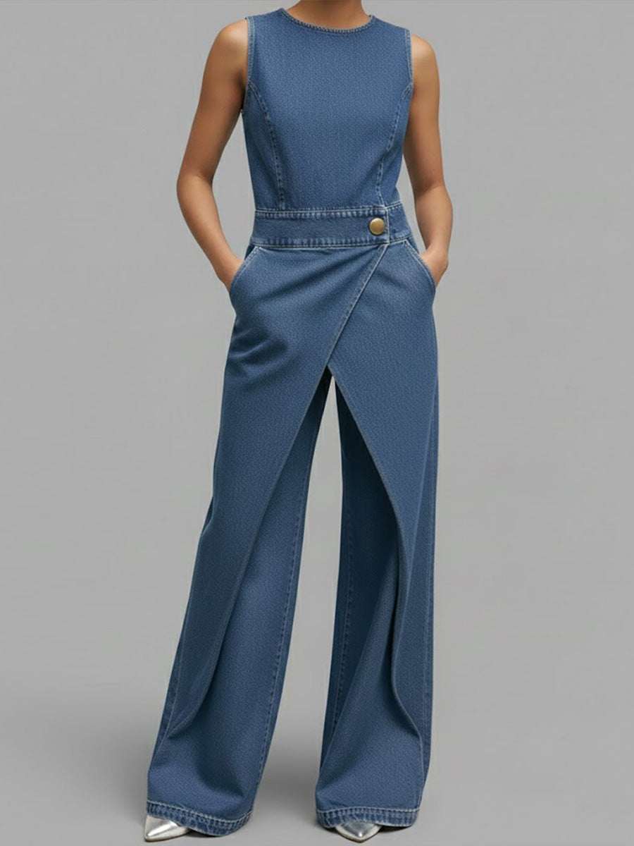 Louise™ | Combinaison en jean sans manches