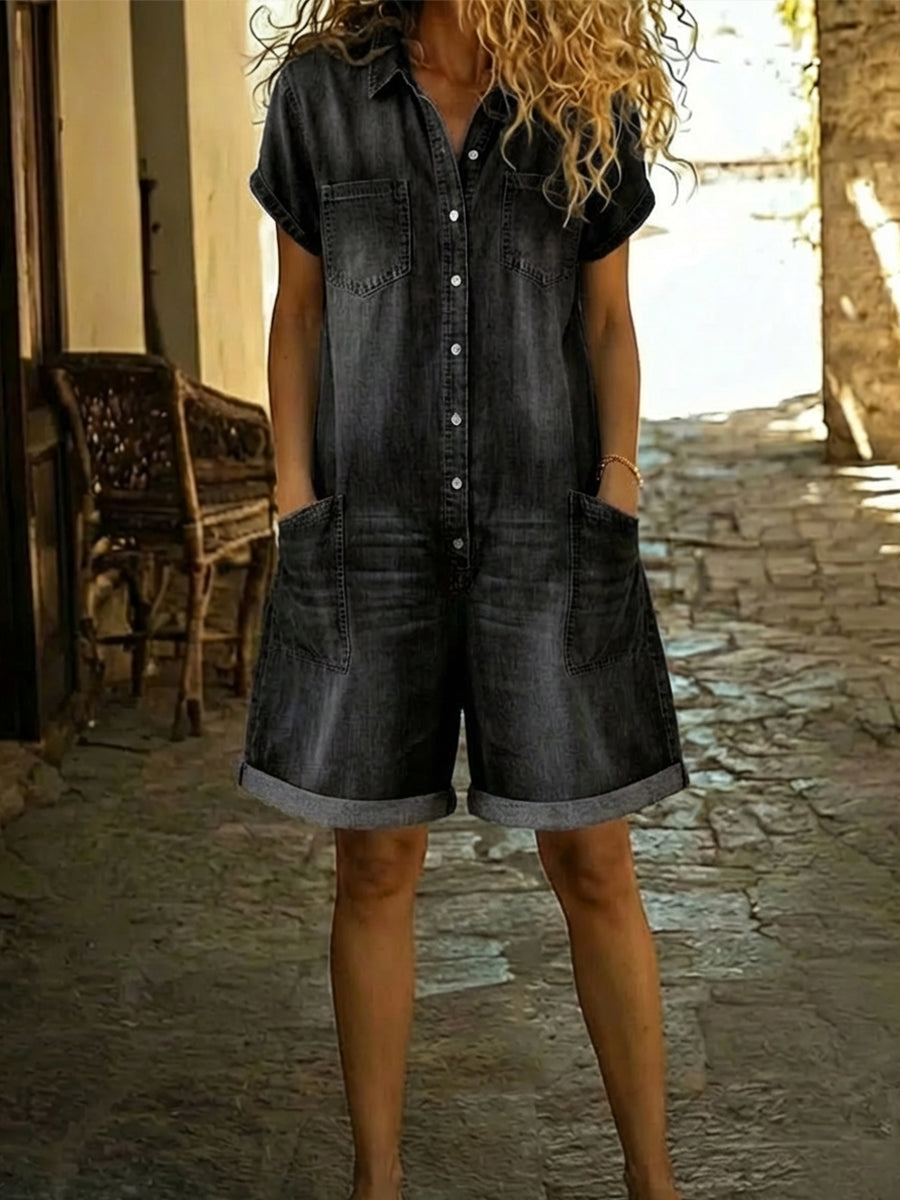 Zahra™ | Combinaison en jean
