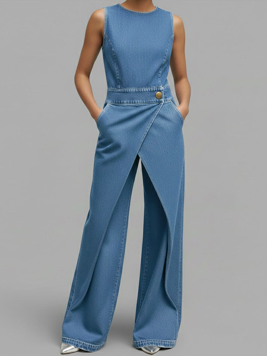 Louise™ | Combinaison en jean sans manches