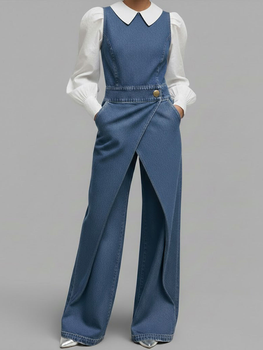Louise™ | Combinaison en jean sans manches