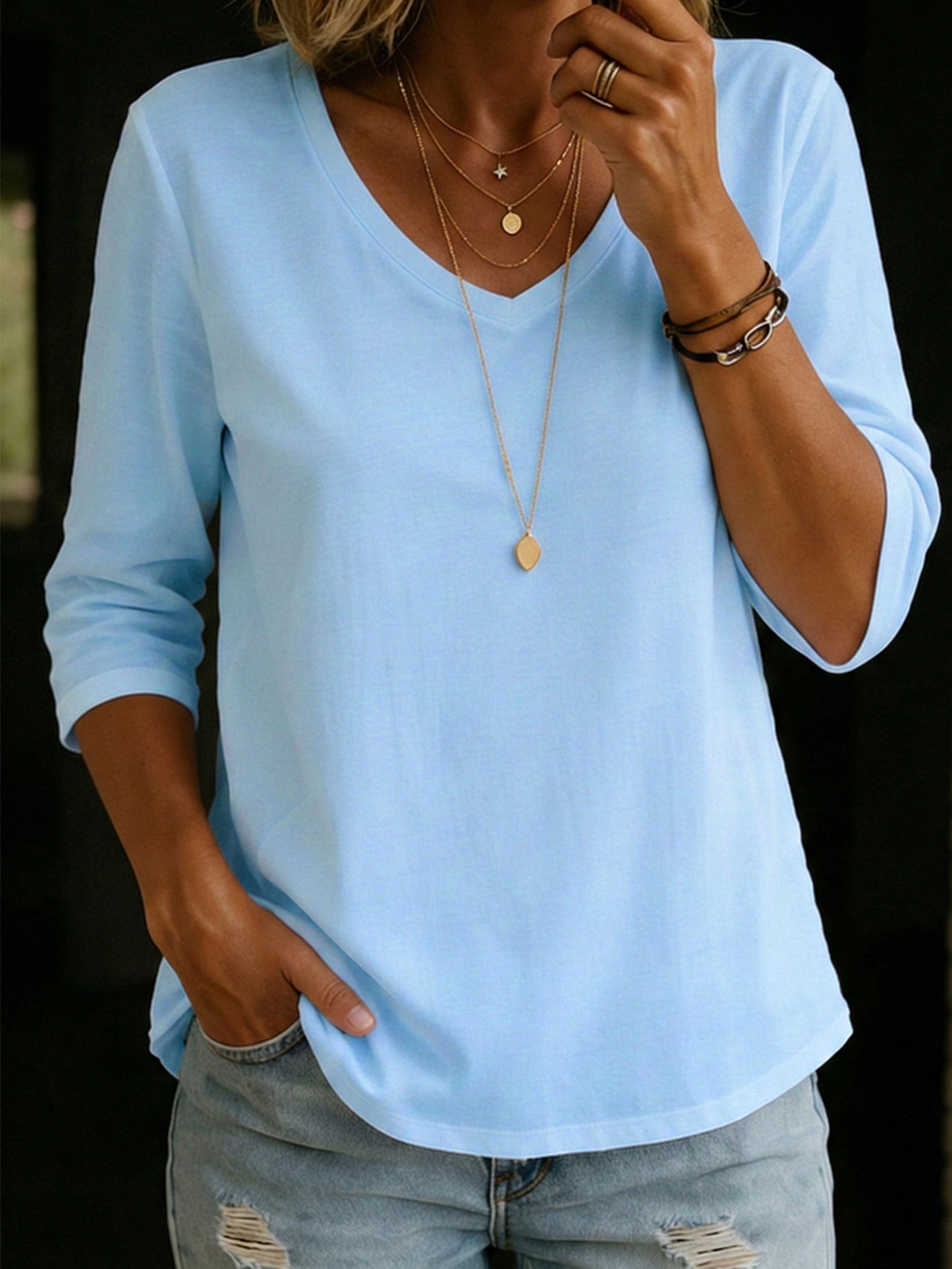 Inah™ | T-shirt à col en V