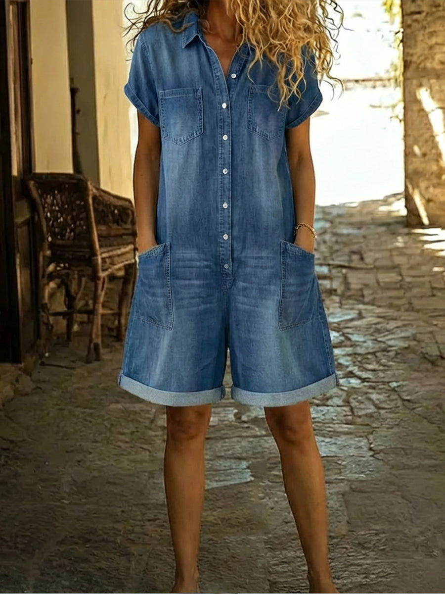 Zahra™ | Combinaison en jean